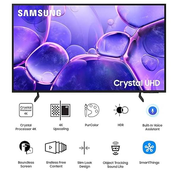 Samsung 125 cm (50 inches) Crystal 4K Ultra HD Smart LED TV UA50U8400FULXL Black