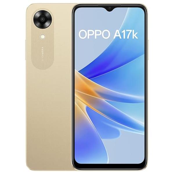 Oppo A17k (Gold, 3GB RAM, 64GB Storage)