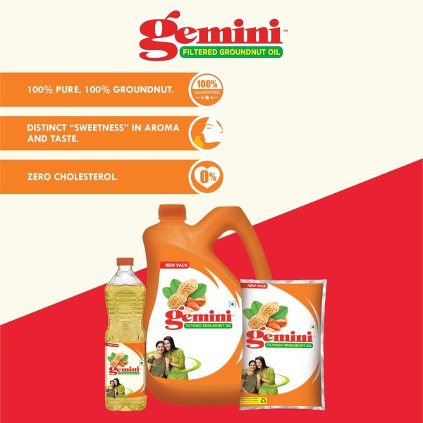 Gemini Filtered Groundnut 1 liter/ 910g/ 870g POUCH (weight may vary)