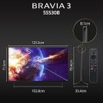 Sony BRAVIA 3 Series 139 cm (55 inches) 4K Ultra HD AI Smart LED Google TV K-55S30B (Black)
