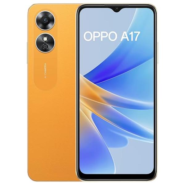 Oppo A17 (Sunlight Orange, 4GB RAM, 64GB Storage)