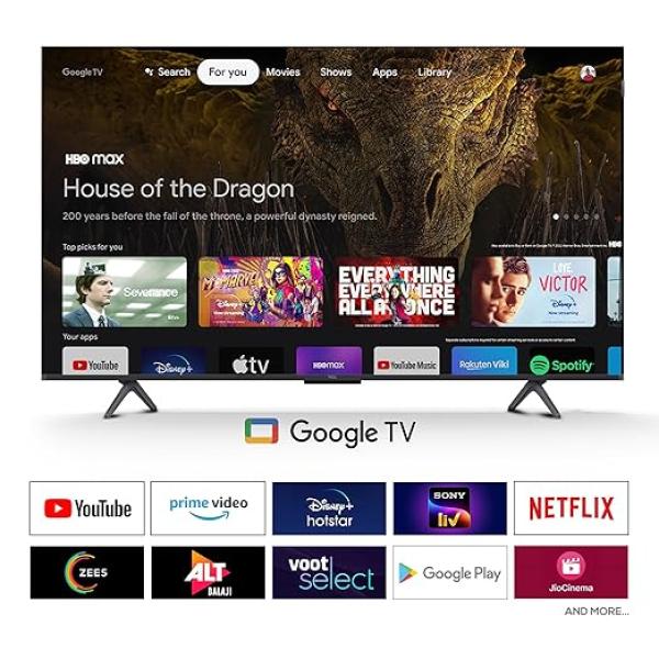 TCL 164 cm (65 inches) 4K UHD Smart QD-Mini LED Google TV 65Q6C