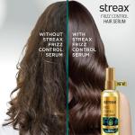 Streax Frizz Control Hair Serum for Dry Frizzy Hair- 100 ml, 72hrs Frizz Free Hair, For Women & Men, With Bio – Elixir, 84% Frizz Reduction & 11X smoothness