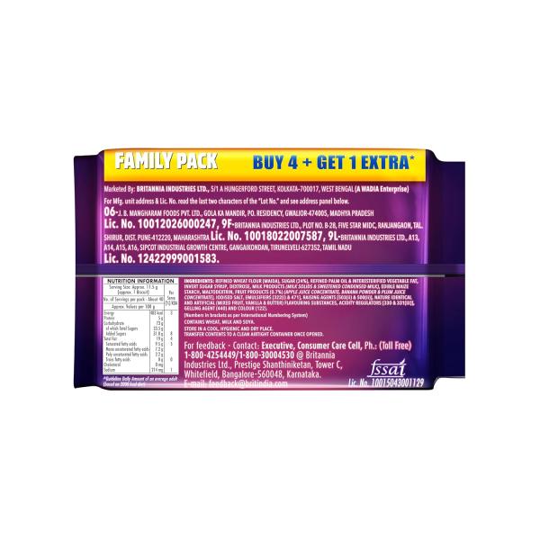 Britannia Treat Jim Jam (4+1) 460g or 500g On Pack Combi