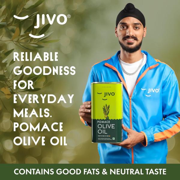 Jivo Pomace Olive Oil 5 Litre Tin for Everyday Cooking | Imported From Spain