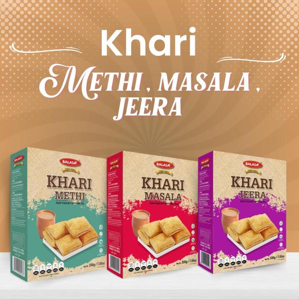 GROCERY   Balasa Khari Puff | Khari for Tea | Snack Items | Tea Time Snack | Crunchy and Tasty | Ready to Eat |