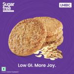 Unibic Sugar Free Oats Cookies I 202.5/225 Gm I Low GI No Maida I Cashew Biscuits I Sugar-Free Snack I Healthy Cookies (weight may vary)