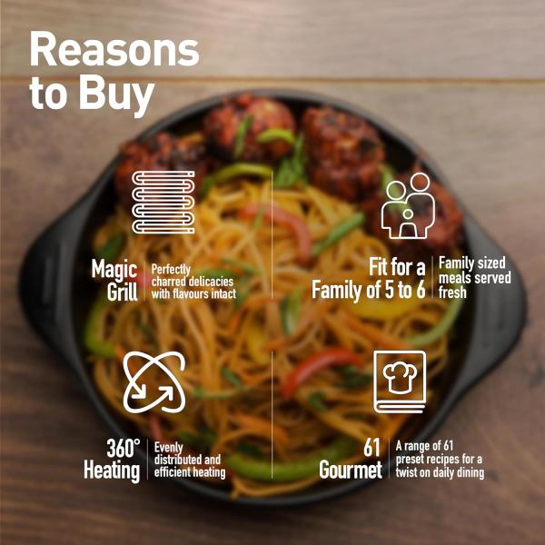 Panasonic 23L Convection Microwave Oven(NN-CT353BFDG,Black Mirror, 360° Heat Wrap, Magic Grill)