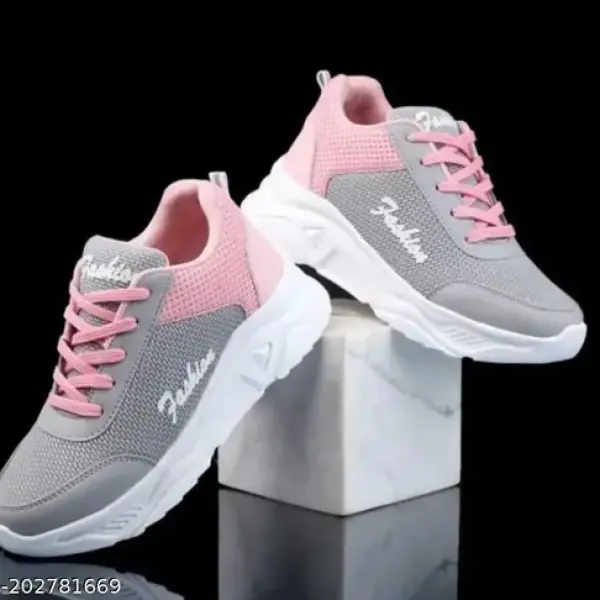 grey and pink shoes for women
