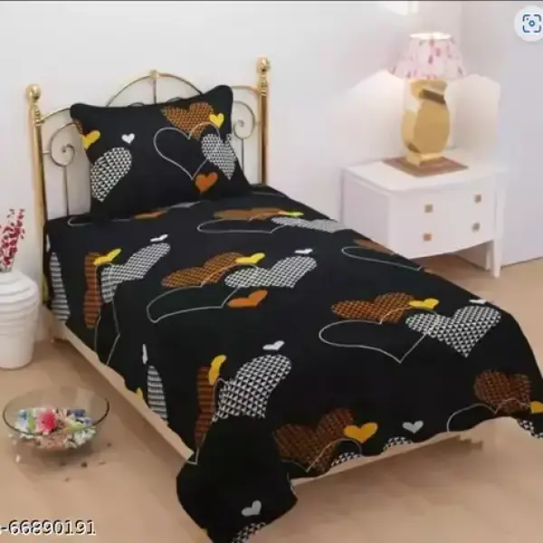Printed GlacecottonCotton 1 SingleBed Bedsheet with 1 Pillow Covers