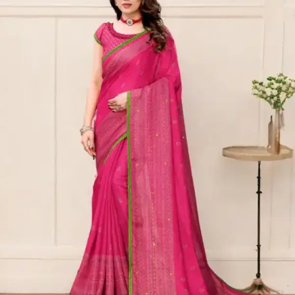 Cotton jute saree