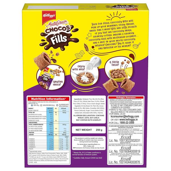Kellogg's Chocos Fills 250g | Double Chocolaty, Anytime Snack