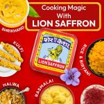 LION BRAND SAFFRON Original Kashmir Lacha Saffron/Kesar/Keshar (Certified Grade A) for Biryani, Beauty, Improved Health and Tilak (Pack of 1 (1gram))