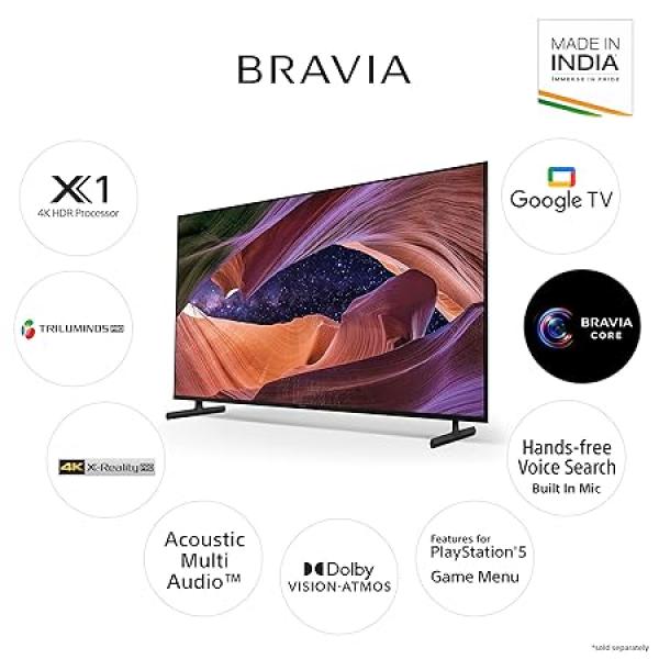 Sony Bravia 139 cm (55 inches) 4K Ultra HD Smart LED Google TV KD-55X82L (Black)
