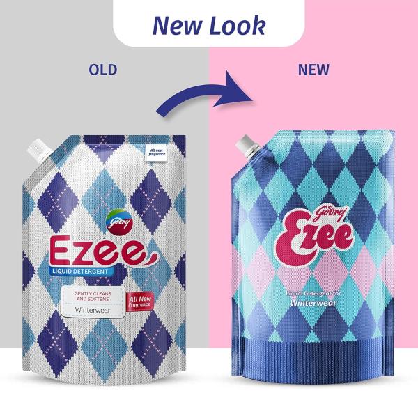 Godrej Ezee Liquid Detergent for Semi-automatic and Top Load Washing - 3.2 kgs Pouch, for Winter Wear