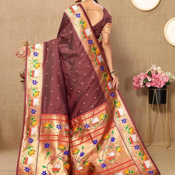 Women's  Paithani Silk Saree