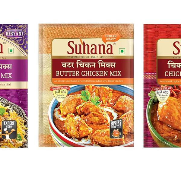GROCERY   Suhana Non Veg Combo Pack of 6 - Butter Chicken 2 + Chicken Gravy Mix 2 + Chicken Biryani Mix 2