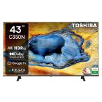 TOSHIBA 108 cm (43 inches) C350NP Series 4K Ultra HD Smart LED Google TV 43C350NP (Black)