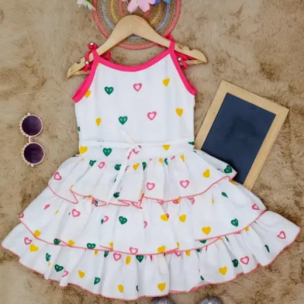 Trendy Flawsome Elegant Girls Frocks & Dresses Pink