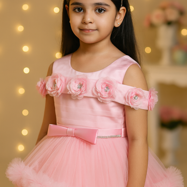 Girls Below Knee Party Dress