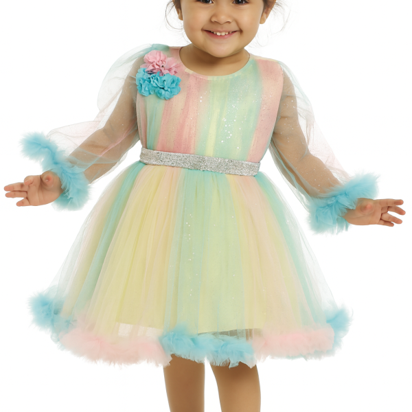 Girls Below Knee Party Dress