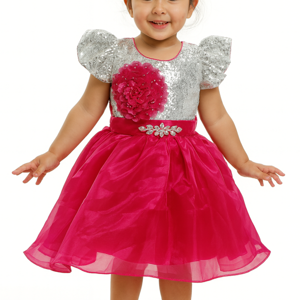 Girls Below Knee Party Dress