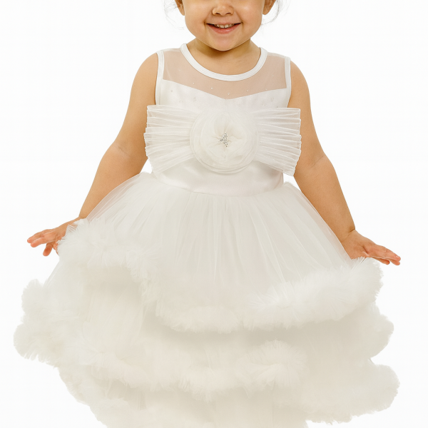 Frock Dress for Girls, Baby Girls Frock Dress with Soft Net, Knee Length Frock for Baby Girls & Kids