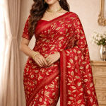 Georgette Printed Sarees for Women with Blouse Piece
