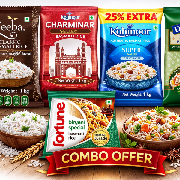 GROCERY  Special Basmati Rice, 1 kg  combo