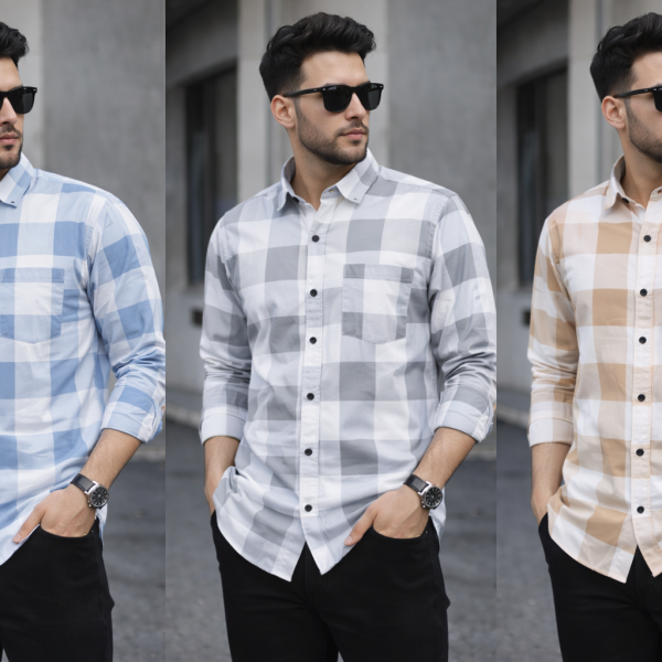 Premium Men's Stylish Check Shirt-Regular Fit