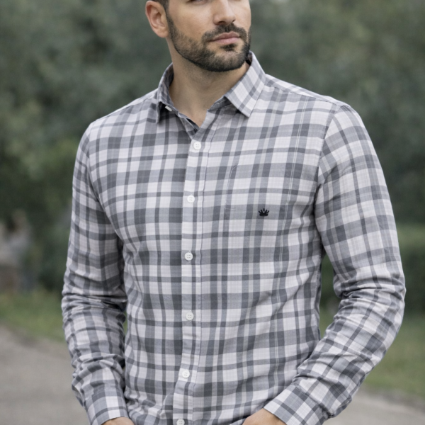 Premium Men's Stylish Check Shirt-Regular Fit