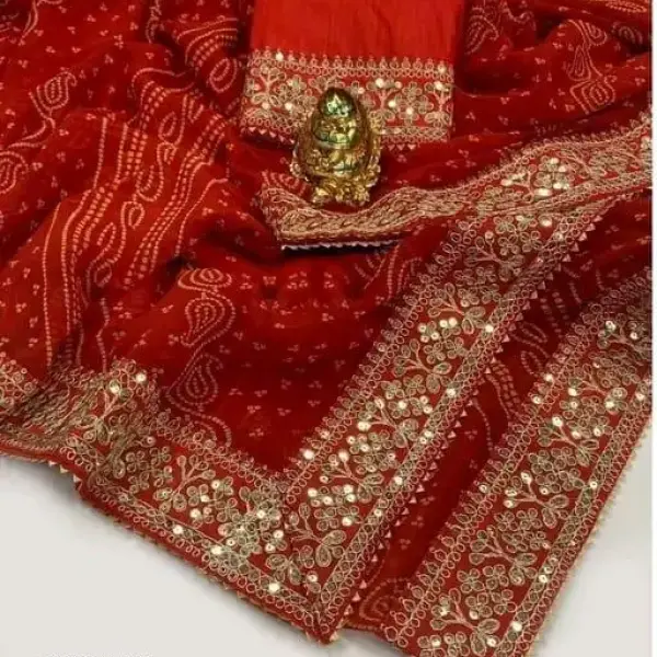 Gorget saree with best fabric with beautiful embroidery work