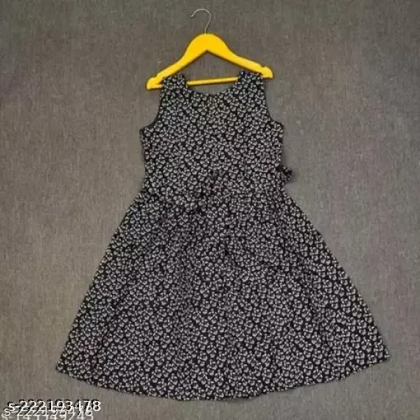 Trendy Girls Frocks & Dresses Black