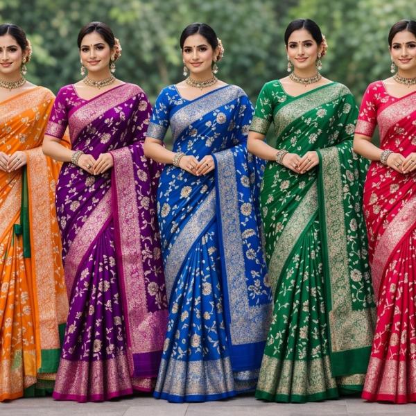 Women's Chanderi  KBC silk Saree