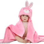 Hooded baby bath towel for the baby boy's and baby Girl's Pink 2