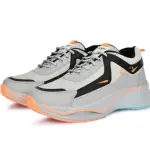 GREY ORANGE CASUAL SHOES