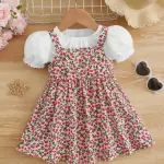 Baby Girl Frock And Dress Made of Rayon With Tomato Colour