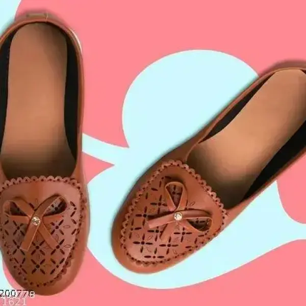 brown lasser cutting shoes women