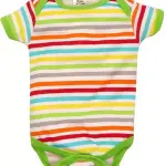 100% Cotton Baby Bodysuit Short Sleeve Half Romper Pack of 3 green