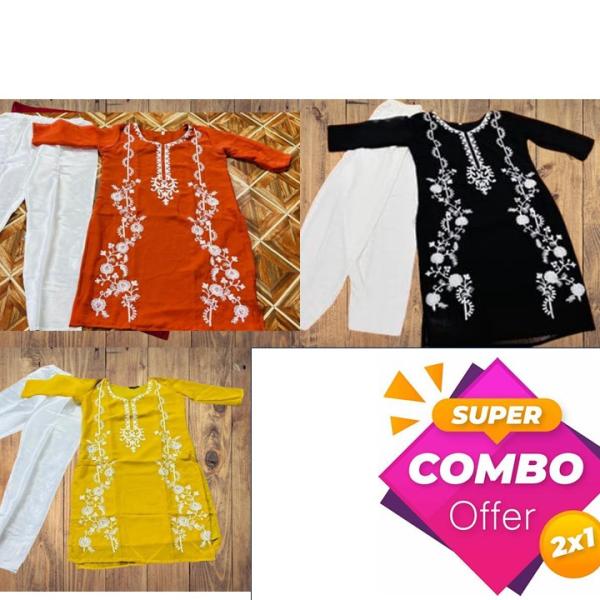 Kurti Plazo Collections Combo 3