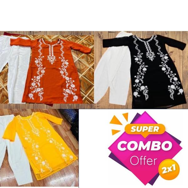 Kurti Plazo Collections Combo 3