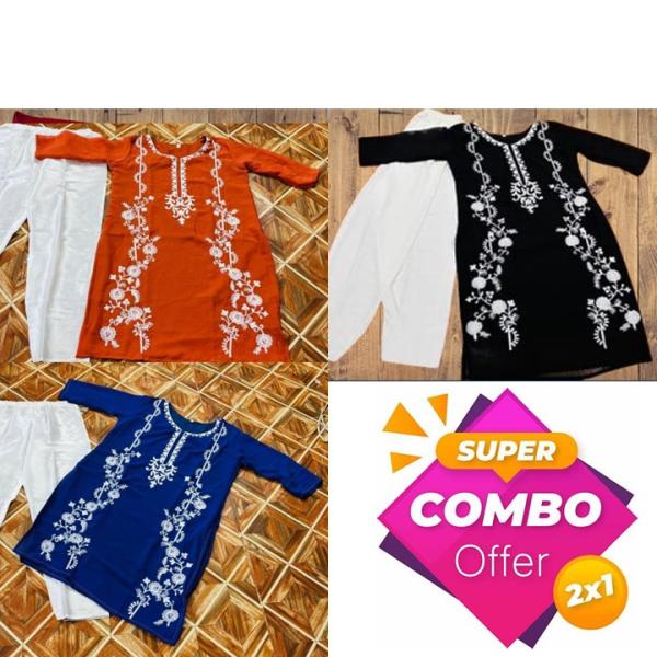 Kurti Plazo Collections Combo 3