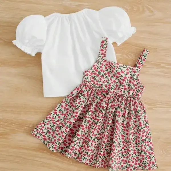 Baby Girl Frock And Dress Made of Rayon With Tomato Colour