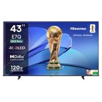 Hisense 108 cm (43 inches) E7Q Series 4K Ultra HD Smart QLED TV 43E7Q (Black)