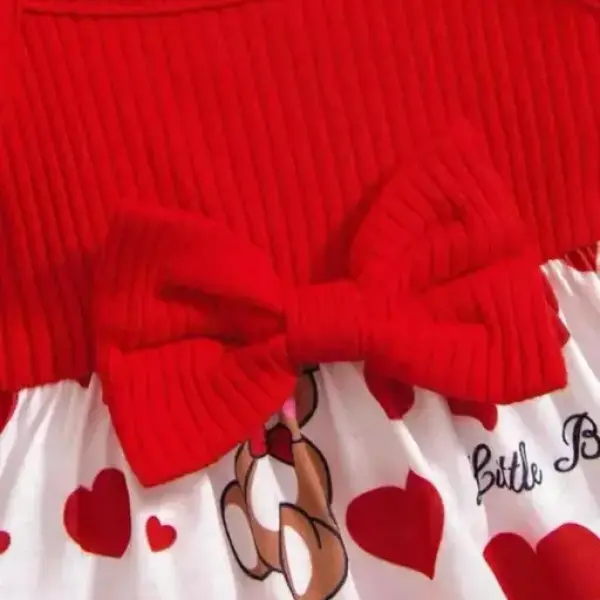 Frock For Girls, mom dad dress, red love dress