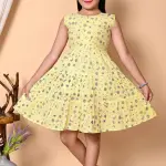 Girls Frock Dress Yellow