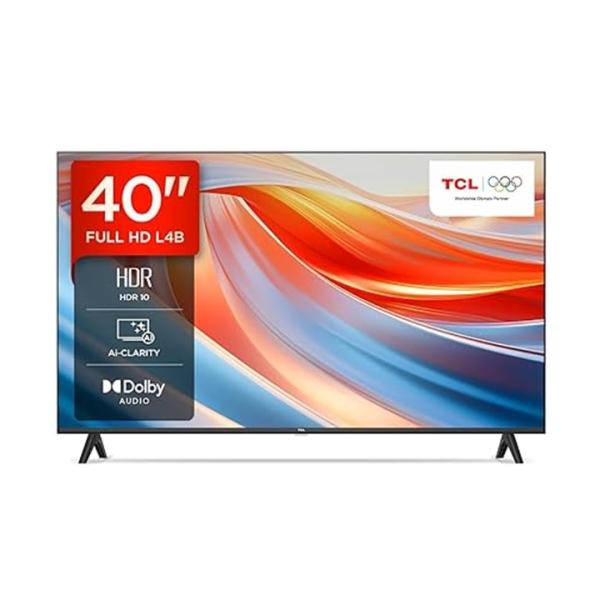 TCL 101 cm (40 inches) Metallic Bezel-Less Full HD Smart Android LED TV 40L4B (Black)
