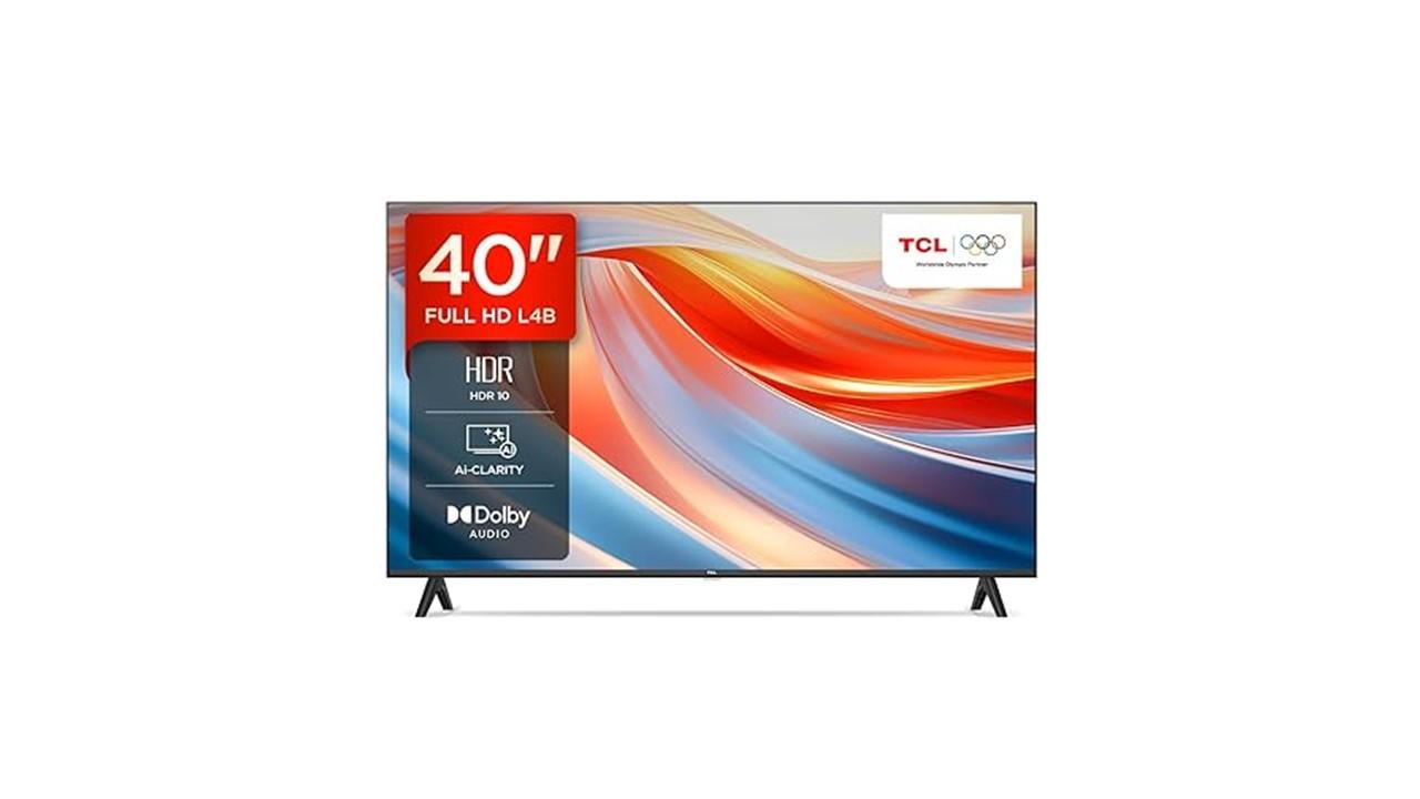 TCL 101 cm (40 inches) Metallic Bezel-Less Full HD Smart Android LED TV 40L4B (Black)