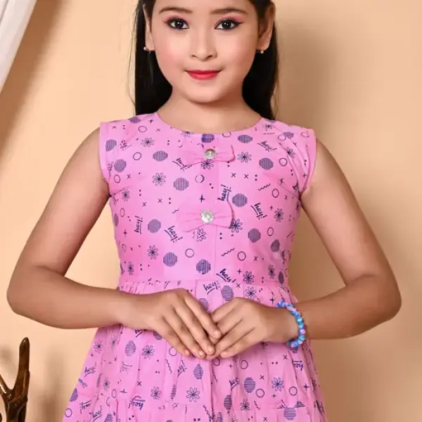 Girls Frock Dress Pink