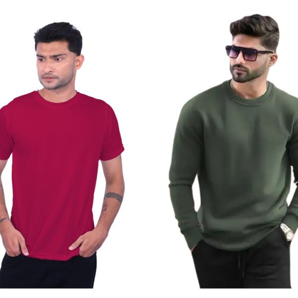 Men's Sweater t-Shirt Combo
